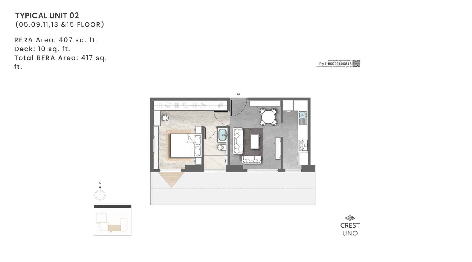 Crest-Uno-Typical-floor-plan-1BHK-417-sqft