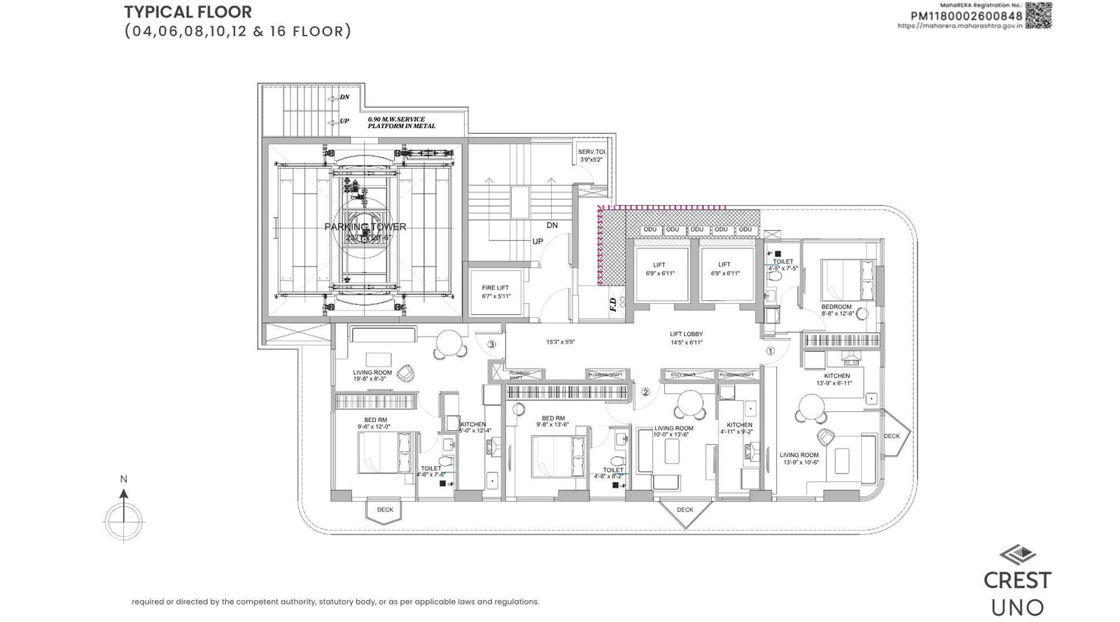 Crest-Uno-Typical-floor-plan-4th-to-16th
